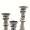 Royal Hampton Distressed Mango Wood Pillar Shaped Candle holder, Set of 3, White