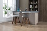 COOLMORE Swivel Bar Stools with Backrest Footrest ,with a fixed height of 360 degrees