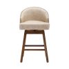 COOLMORE Bar Stools Set of 2 Counter Height Chairs with Footrest for Kitchen, Dining Room And 360 Degree Swivel