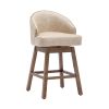 COOLMORE Bar Stools Set of 2 Counter Height Chairs with Footrest for Kitchen, Dining Room And 360 Degree Swivel