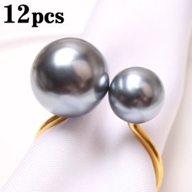 2023 Elegant Pearls Napkin Rings Metal Napkin Holders U-Shaped Napkin Buckle Wedding Gifts Party Christmas Festival Table Decor (Ships From: CN)