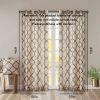 Fretwork Print Grommet Top Window Curtain Panel(Only 1 Pc Panel)