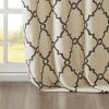 Fretwork Print Grommet Top Window Curtain Panel(Only 1 Pc Panel)