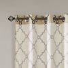 Fretwork Print Grommet Top Window Curtain Panel(Only 1 Pc Panel)